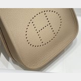 Hermes Mini Evelyne Bag Togo Leather Trench Coat Grey