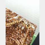 Inspired Best AS4561 Cruise 2024/25 Flap Sequins Gold-Tone Bag