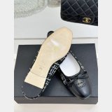 Replica Handbag Store CC Ballet Tweed Leather Flats