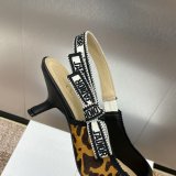 Luxury DiOR J'Adior Slingback Pump Leopard Shoes
