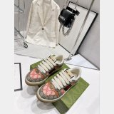 Gucci Dirty Embroidery Cowhide Shoes Replica Shop