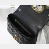 Replica Handbag Store Dior Caro 20cm Bag Black Supple Cannage Calfskin