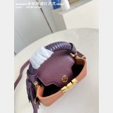 Louis Vuitton Capucines Luxury M48865 Golden Brown Wine-red Tassels Bag