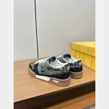 Fendi Match Leather Sneakers