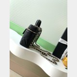 Best AP4936 Grained Shiny Calfskin Vanity Bag