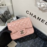 Knockoff CC Lambskin Flap Bag 17cm AS1115
