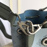 Fake M55906 Louis Vuitton Muria Mahina Leather Vert Lagon Bag