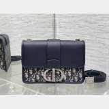 30 Montaigne Bag Blue Dior Oblique Jacquard and Smooth Calfskin