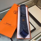 Hermes Replica Mens Silk Tie Geometric Pattern