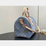 Louis Vuitton Speedy Soft 30 Bag M13344 Luxury Monogram Denim Grey