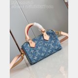 Nano Speedy Louis Vuitton Replicas M82950 Monogram Denim Bag