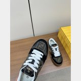 Fendi Match Leather Sneakers