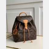 Louis Vuitton Montsouris Backpack Monogram Canvas/Natural leather Brown Replica