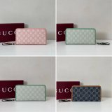 Gucci Designer GG Emblem Zip Around Wallet 819122