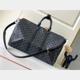 LV Keepall Replica Keepall Bandouliere N41418/N41416/N41413 Damier Graphite Canvas