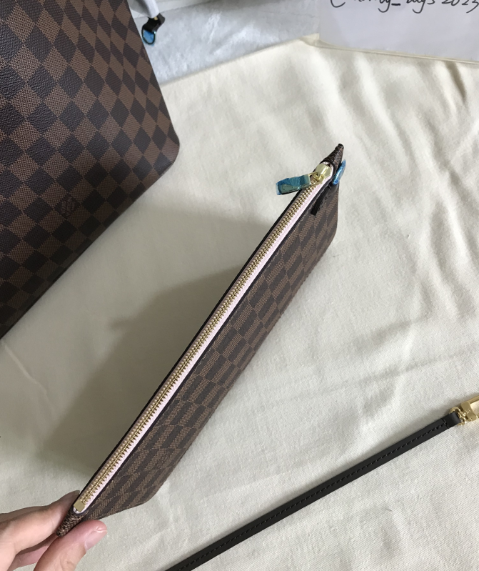 Luxury Louis Vuitton Neverfull M41357 GM Damier Ebene Canvas PINK 40CM