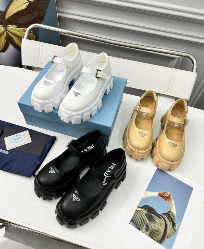 Prada Monolith Mary Janes in