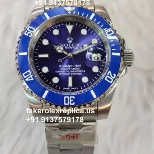 Rolex Date Submariner Smurf Blue Dial Watch | Ref.116619LB
